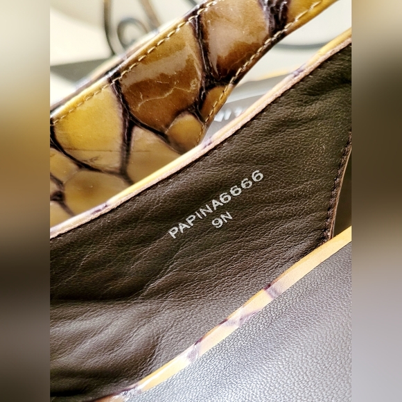 Donald J. Pliner Papina Genuine Croc Leather Slingback Kitten Heels US 9 - Picture 11 of 16